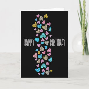 Carte Coeurs 1 de parties scintillantes de joyeux