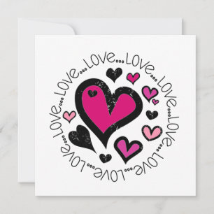 Carte Coeurs Amour Amour Amour