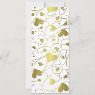 Carte Coeurs bouclés en or