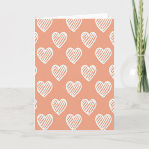 Carte Cœurs d'Amour Pêche Mignonne
