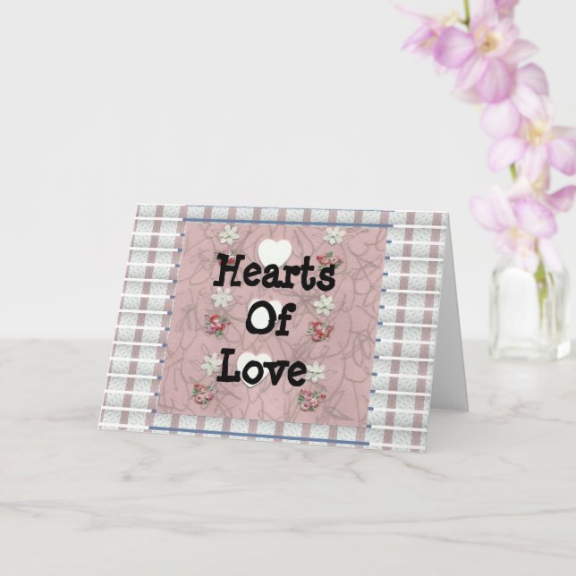 Carte Coeurs D'Amour Trois (Orchidée)