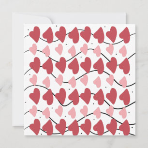 Carte Cœurs de la Saint-Valentin Gribouillis à points Mo