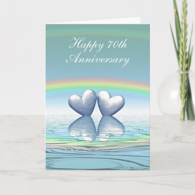 Carte Coeurs de platine du 70e anniversaire (Devant)