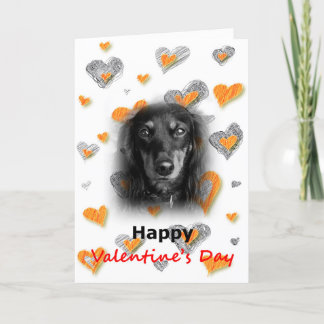 Carte Coeurs Heureuses Saintes-Valentin Dachshund 