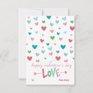 Carte Coeurs heureux Personnalisé Valentine