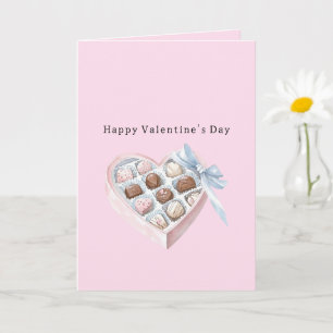 Carte Cœurs Marron Chocolat Fraise Rose
