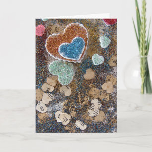 Carte Coeurs médiatiques mixtes Anniversaire
