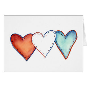 Carte Coeurs patriotiques
