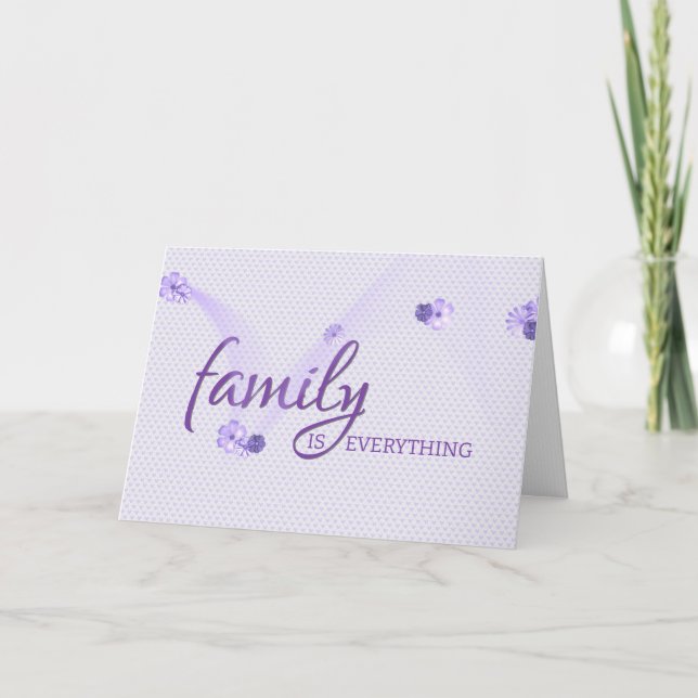 Carte Coeurs pourpres pour Soeur en Droit Anniversaire (Devant)
