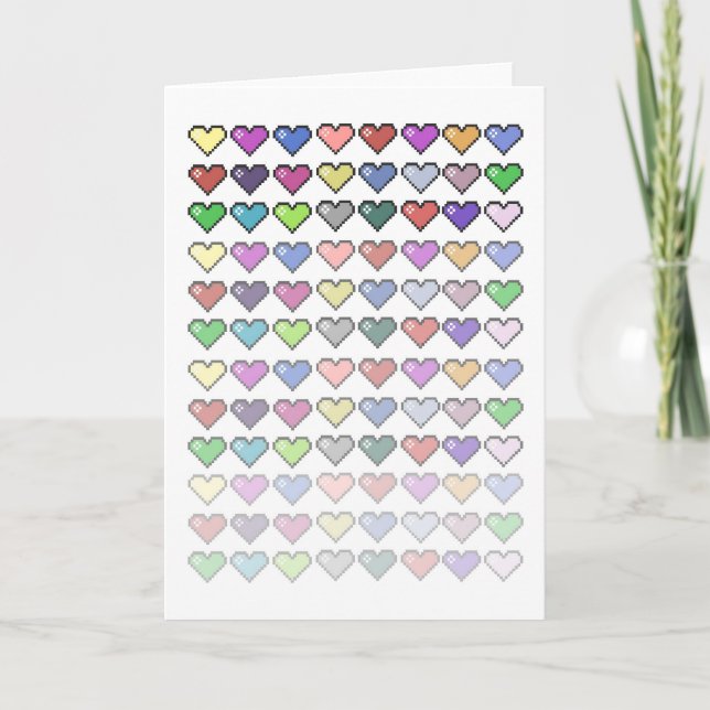 Carte Coeurs rétro (Devant)