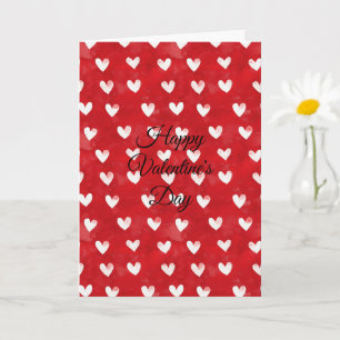 Carte Cœurs Rouges Blancs Amour Saint-Valentin