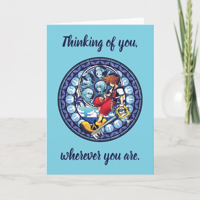 Carte Coeurs royaux | Art Clé en verre verni bleu (Devant)