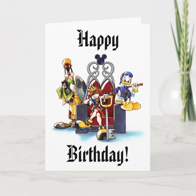 Carte Coeurs royaux | Sora, Donald et Goofy sur le trône (Devant)