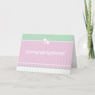 Carte Coeurs/ruches/bébé félicitations de tétine nouveau