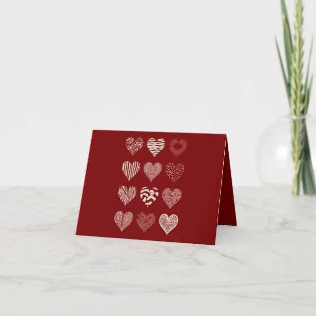 Carte Cœurs Saint-Valentin Neuf Cœurs Amour de la Saint- (Devant)
