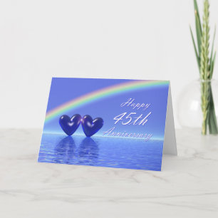 Carte Coeurs saphirs du 45e anniversaire