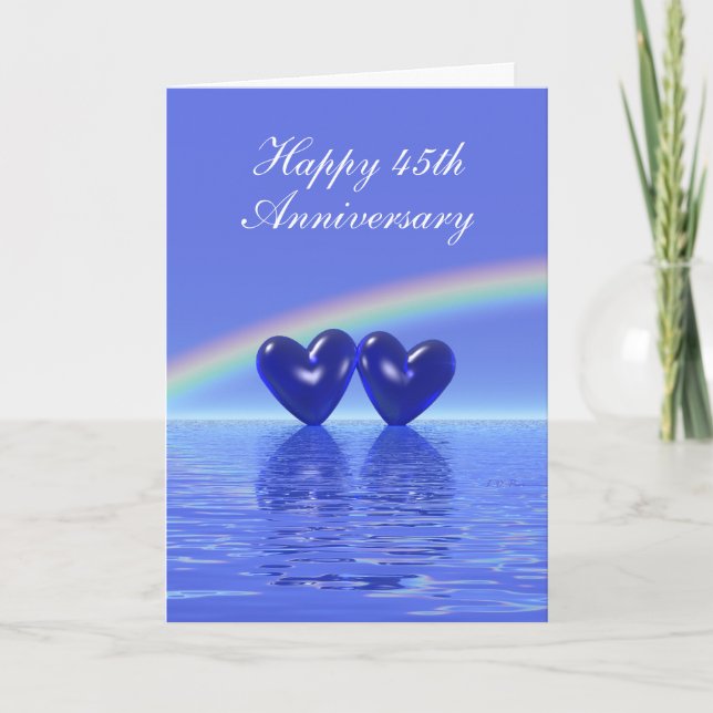 Carte Coeurs saphirs du 45e anniversaire (Tall) (Devant)