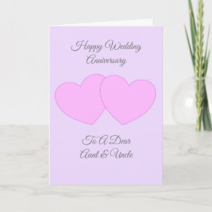 Carte Coeurs Tante Personnalisée Oncle Mariage Anniversa