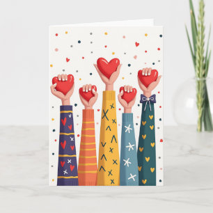 Carte Cœurs Unis d'Amour