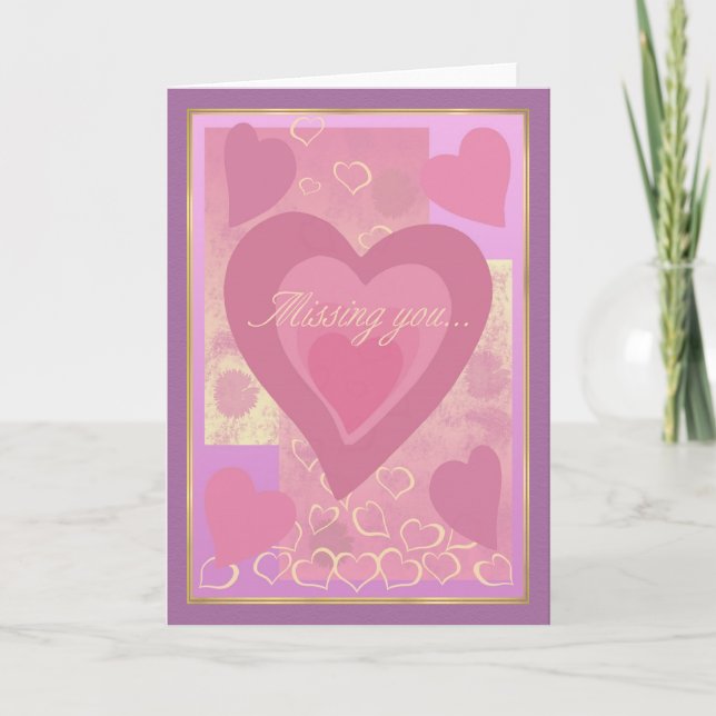 Carte Coeurs vous manquant (Devant)