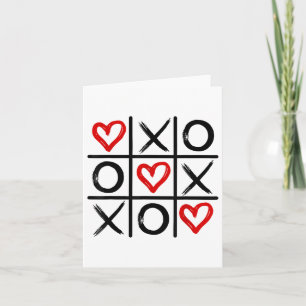 Carte Cœurs Xoxo Saint-Valentin Câlins Baisers Tic-tac-t