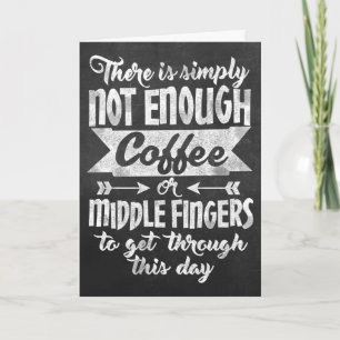 Carte Coffee and the Finger Chalkboard Typography Funny