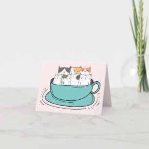 Carte Coffee Cats Getting Together note