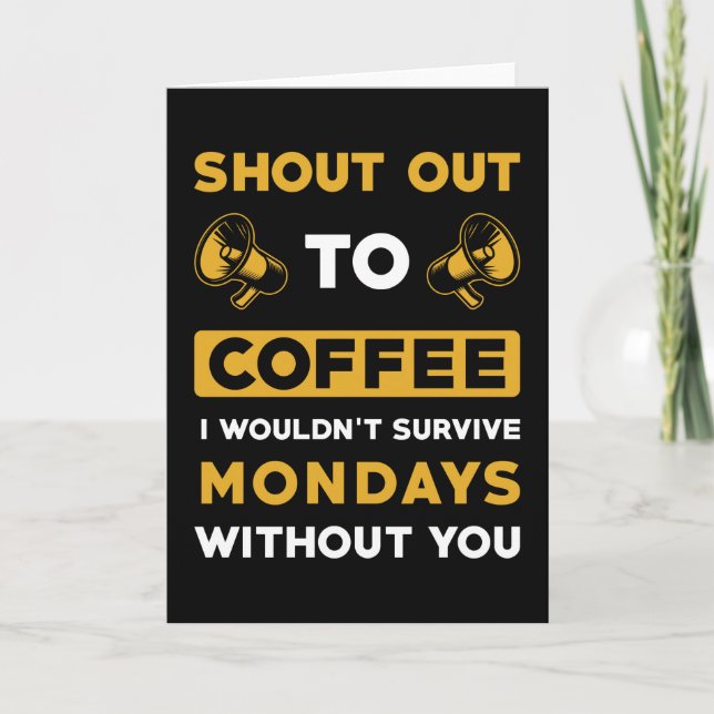 Carte Coffee saying Funny Coffee Addict (Devant)