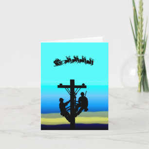 Carte Coffret de Noël Silhouette sur Poll