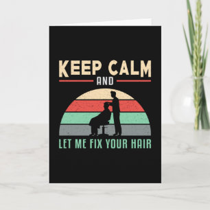 Carte Coiffeuse Stylo Barbier Coiffeur Conserver le calm