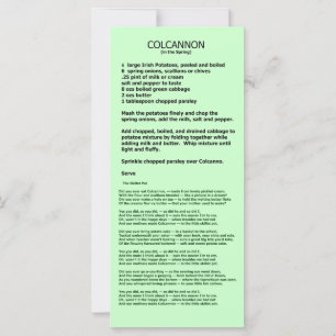 Carte Colcannon Spring Green Le MUSÉE Zazzle Cadeaux