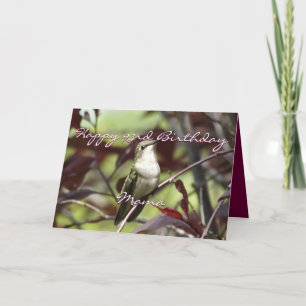 Carte Colibri dans l'arbre du prune - personnaliser