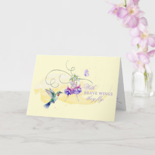 Carte Colibri et papillon inspirant