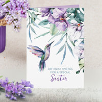 Colibri Floral Texte Personnalisé Chaque Occasion