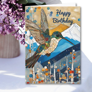 Carte Colibri Joyeux Anniversaire