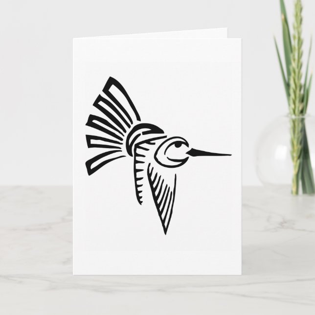 Carte Colibri tribal (Devant)