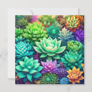 Carte Collage Aloe Vera et Succulents