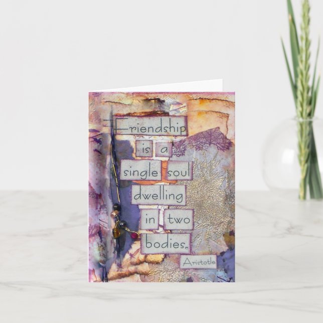 Carte Collage d'amitié | L'Amitié Est Une Âme Unique (Devant)