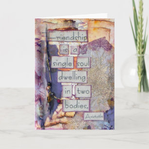 Carte Collage d'amitié L'Amitié Est Une Âme Unique