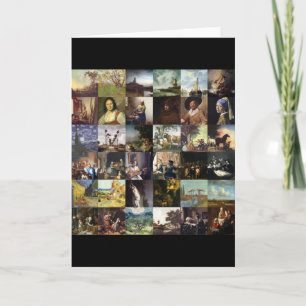 Carte Collage de paintings of van Gogh, Vermeer, etc.