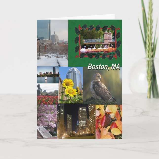 Carte Collage de photo de Boston, le Massachusetts (Devant)