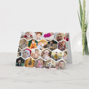 Carte Collage de photos en hexagone