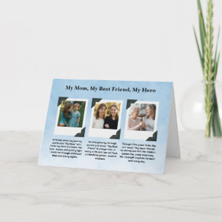 Carte Collage de photos en hommage à Maman