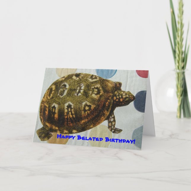 Carte Collage de tortue d'anniversaire (Devant)