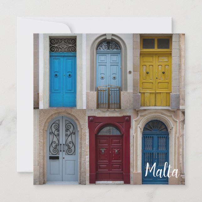 Carte Collage des portes avant colorées (Devant)