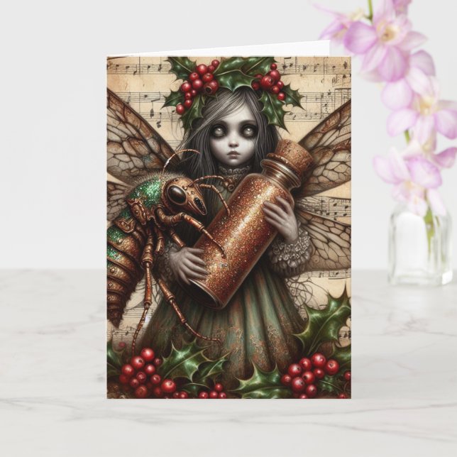 Carte Collage Fée de Noël au Canada (Orchidée)