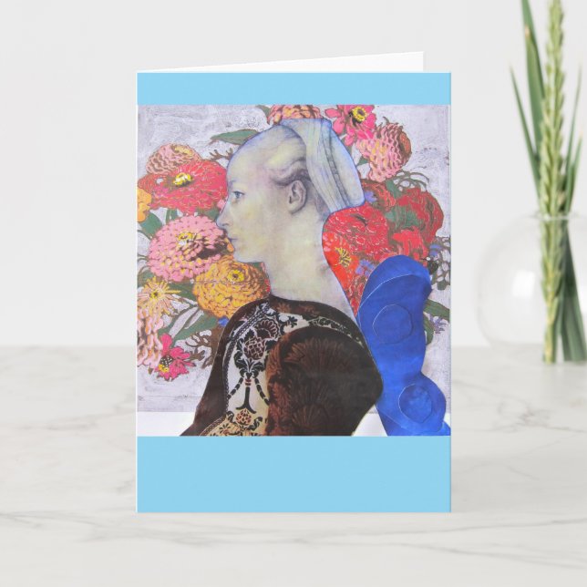 Carte Collage Féerie bleue 2023 (Devant)