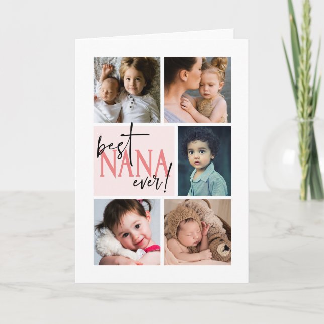 Carte Collage photo Best Nana Ever (Devant)