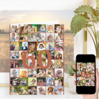 Collage photo de 60e ou tout âge Gros anniversaire