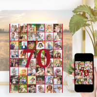 Collage photo de 70e ou tout âge Gros anniversaire